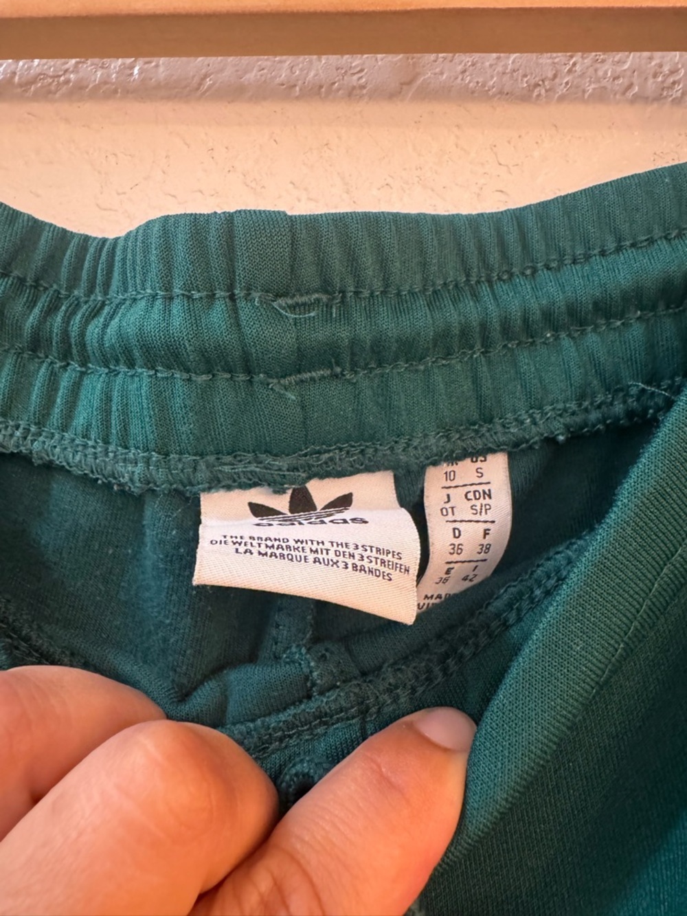 adidas Superstar Original Green Track Pants with White Side Stripes - Picture 8 of 13